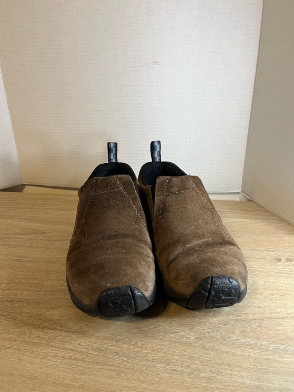 Men's Brown Suede Slip-On Loafers with Pull Tab